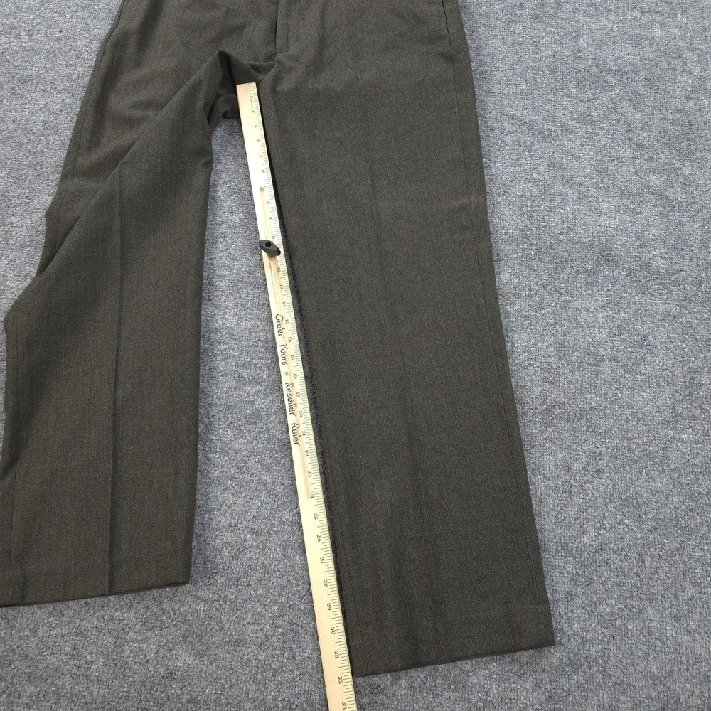 Vintage Polo Ralph Lauren Pants Mens 35x32 Brown Herringbone‎ Wool Tweed Slacks